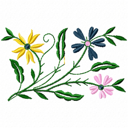 Flowers And Tree Embroidery Design 11 Flowers And Tree Embroidery Design 11